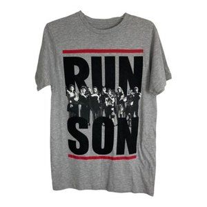 Run Son Mens Tee Shirt Size Small Gray Black Imking Short Sleeve Soft NEW